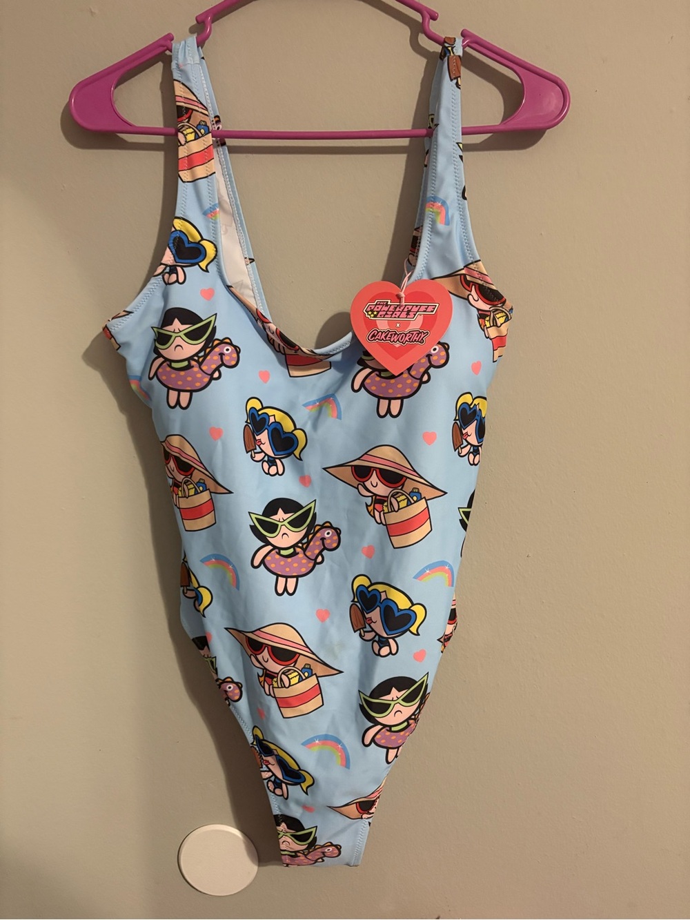 XL Powerpuff Girls x Cakeworthy swimsuit NWT
